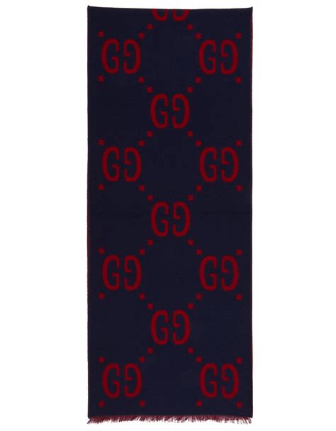 gucci blue red scarf